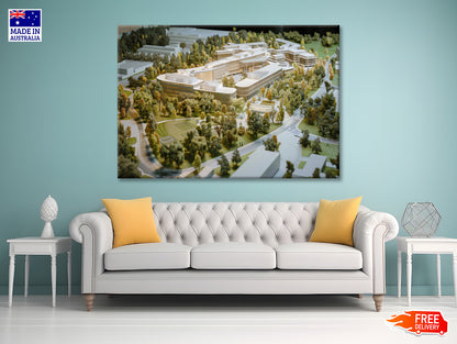 Buildings Surrounded By Trees Print 100% Australian Made - Bella Home Decor