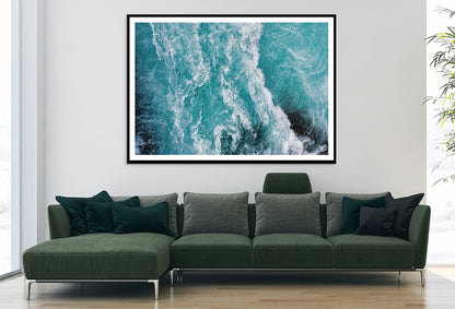 Close-Up of a Wave in the Ocean Home Decor Premium Quality Poster Print Choose Your Sizes - Bella Home Decor