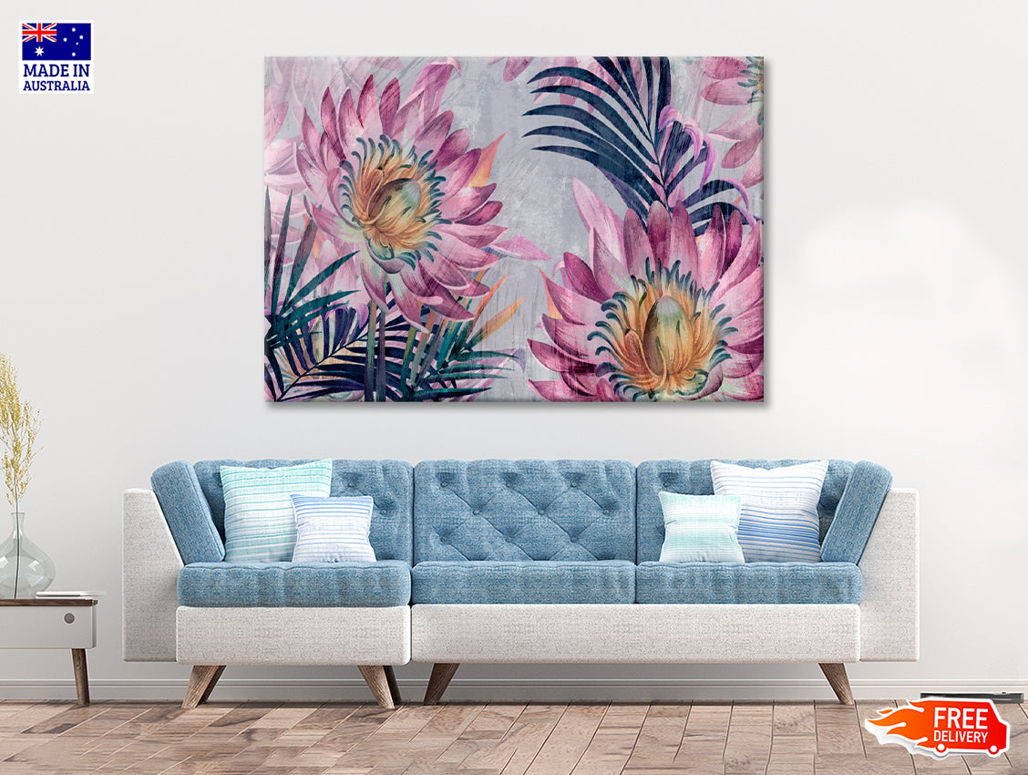 Floral Design Drawing Print 100% Australian Made - Bella Home Decor