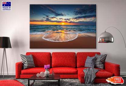 Flying Drone Over the Sea Sunrise ShotWall Art Decor 100% Australian Made