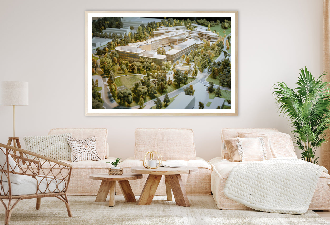 Buildings Surrounded By Trees Home Decor Premium Quality Poster Print Choose Your Sizes