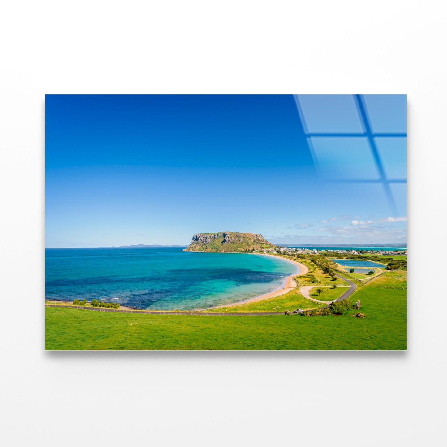 Green Grass Lands on Sunny Day Australia Africa Acrylic Glass Print Tempered Glass Wall Art 100% Made in Australia Ready to Hang