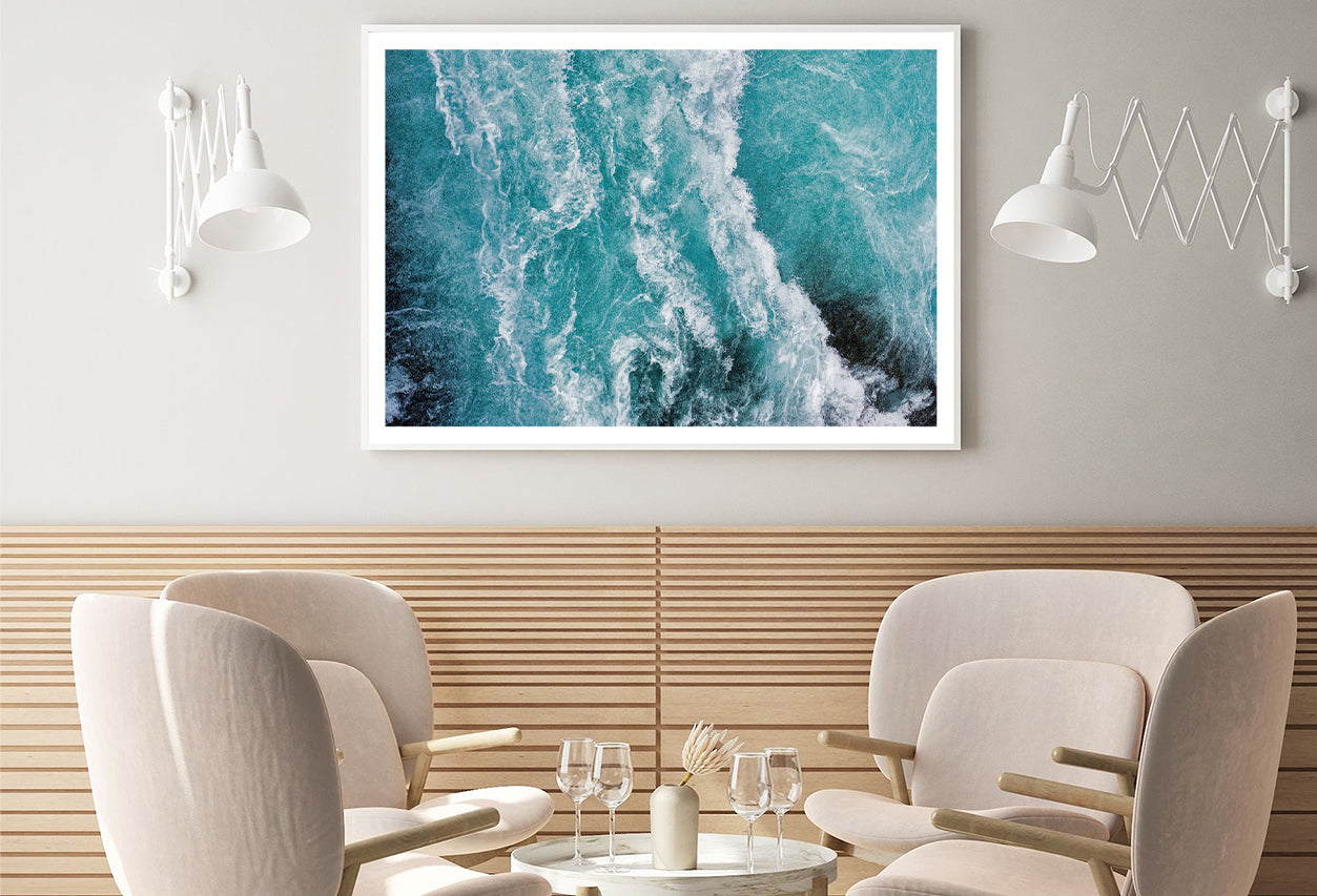 Close-Up of a Wave in the Ocean Home Decor Premium Quality Poster Print Choose Your Sizes - Bella Home Decor