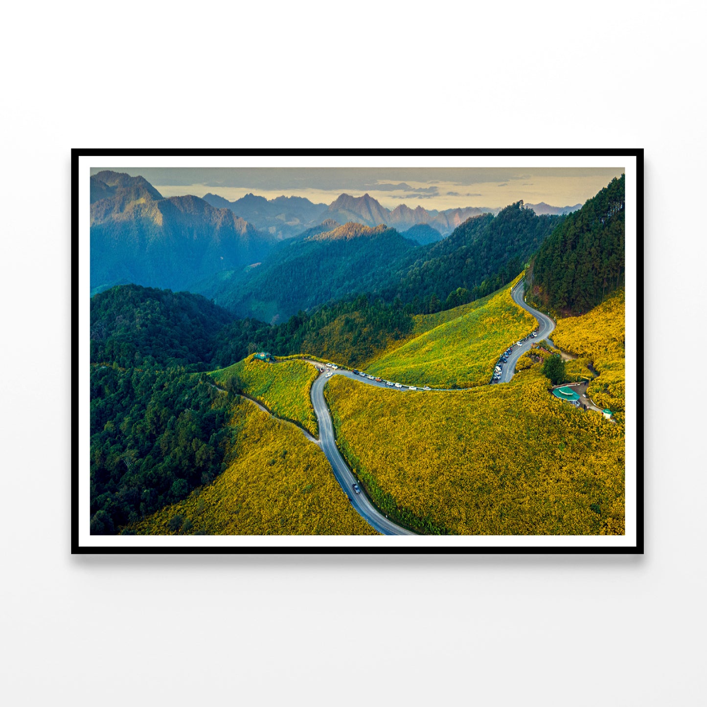 Scenic Mountain Road Winding Through Mountains Home Decor Premium Quality Poster Print Choose Your Sizes - Bella Home Decor