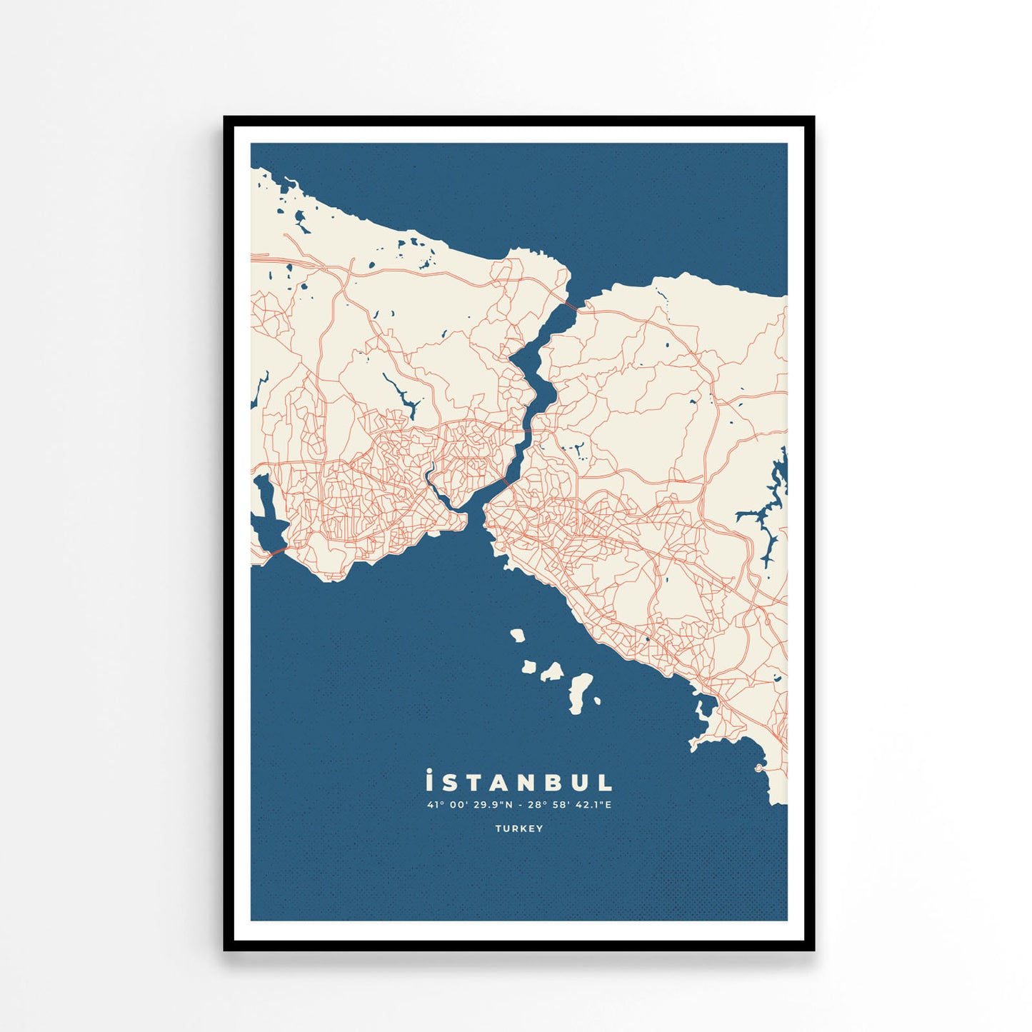 Istanbul City Map Road Home Decor Premium Quality Poster Print Choose Your Sizes