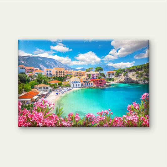 Coastal Village Of Assos in Greece Wall Art Decor 100% Australian Made - Bella Home Decor