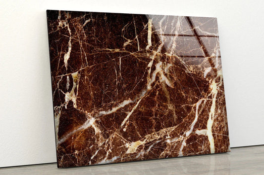 Brown & Gold Abstract UV Direct Aluminum Print Australian Made Quality