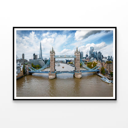 Tower Bridge in Thames River UK Home Decor Premium Quality Poster Print Choose Your Sizes