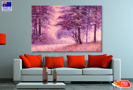 Morning With Trees Oil Painting Wall Art Limited Edition High Quality Print