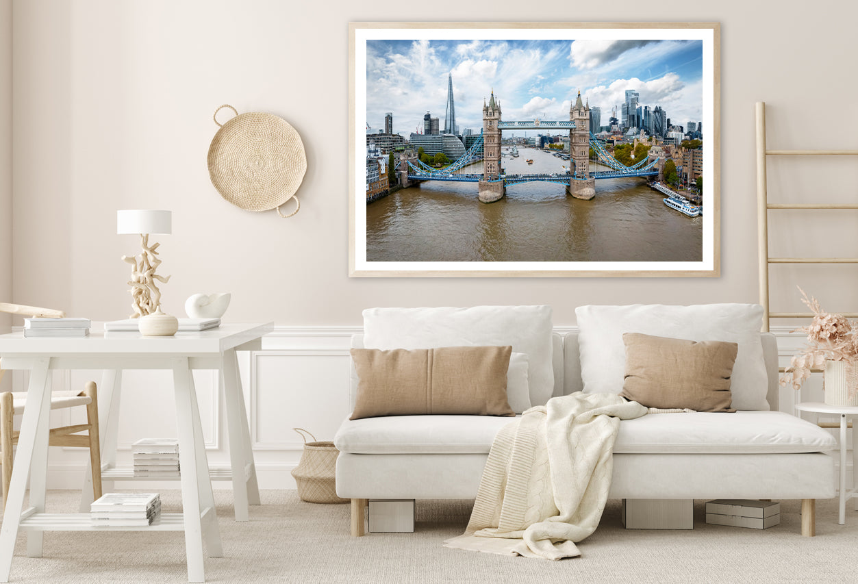 Tower Bridge in Thames River UK Home Decor Premium Quality Poster Print Choose Your Sizes