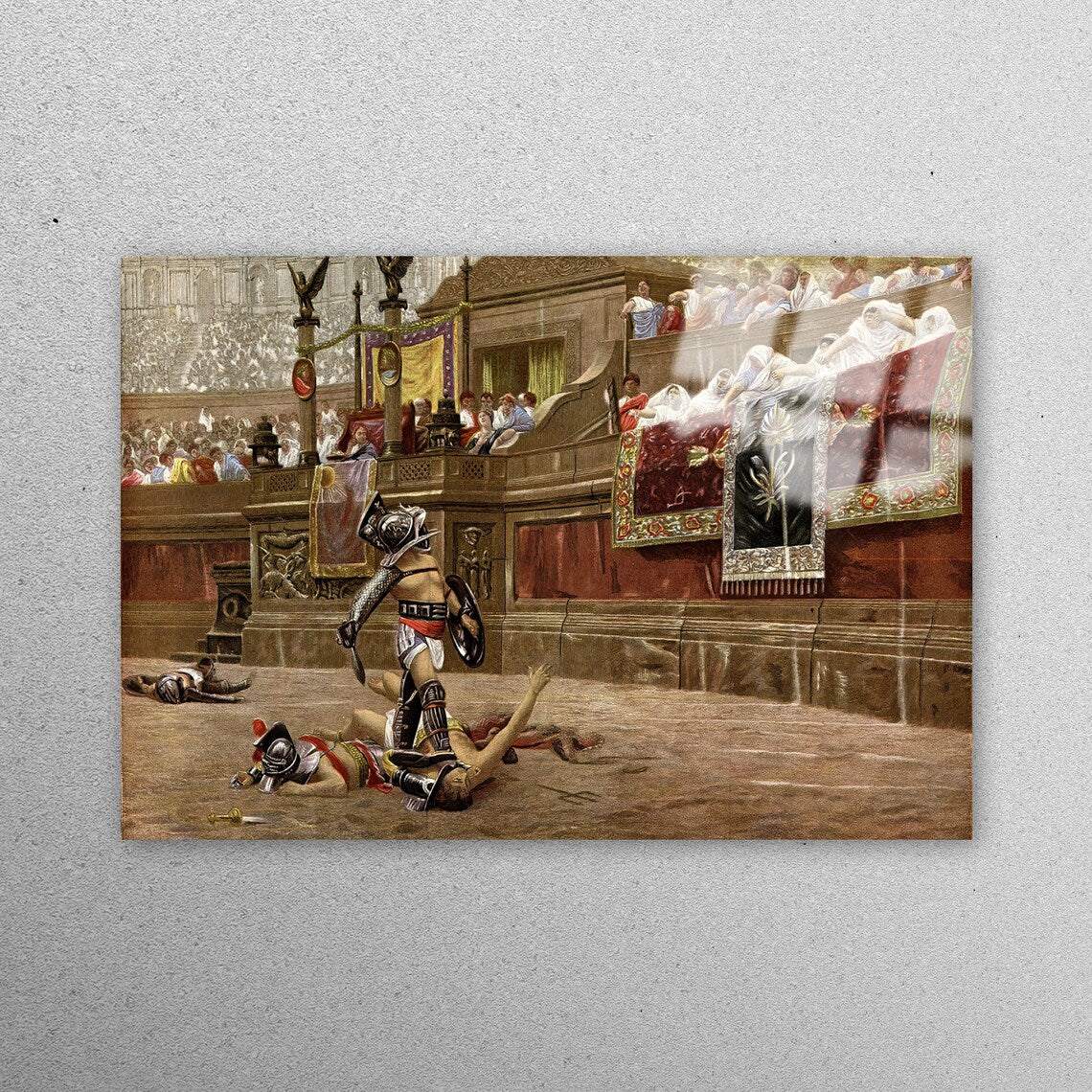 Gladiators In The Arena Acrylic Glass Print Tempered Glass Wall Art 100% Made in Australia Ready to Hang