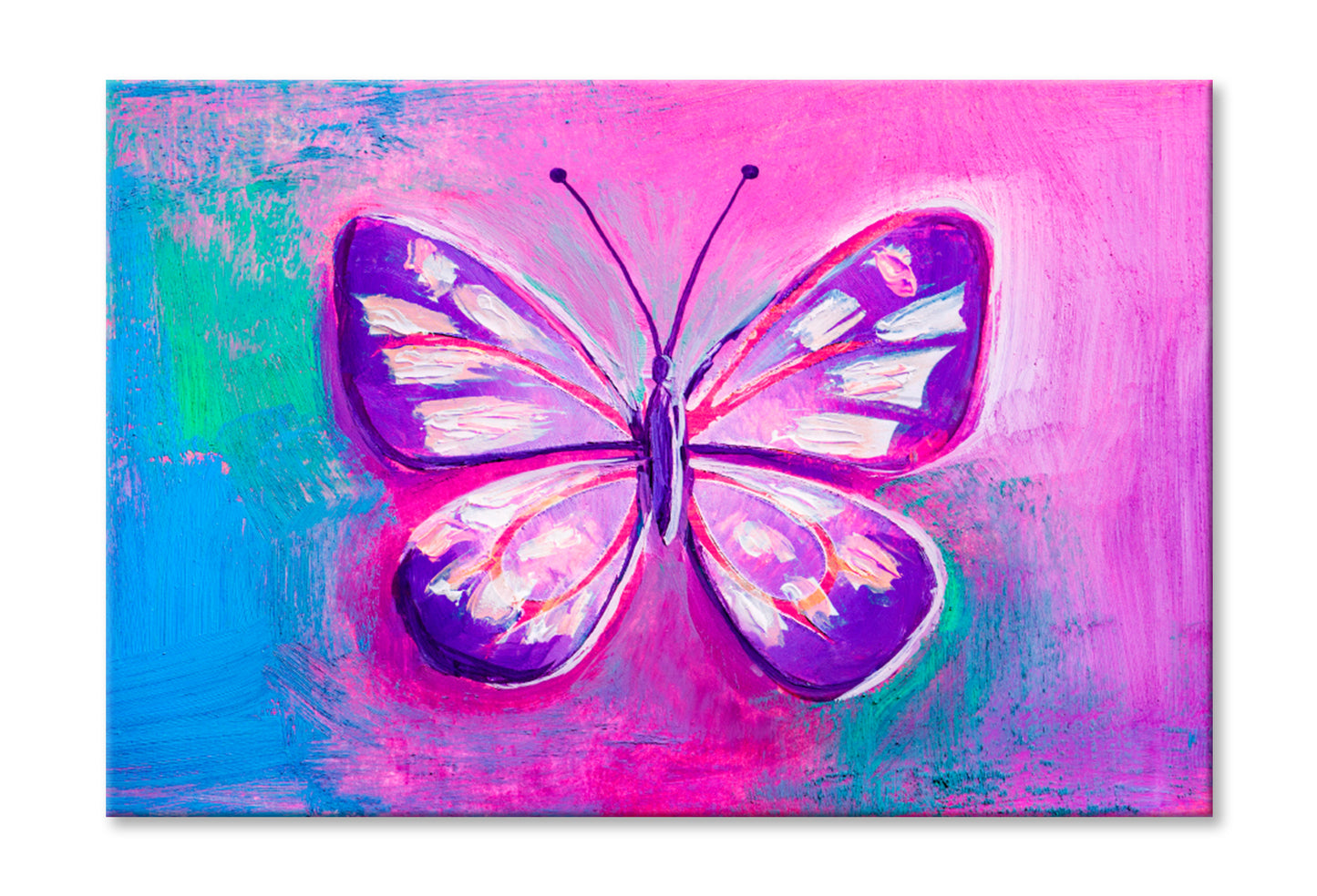 Abstract Butterfly Oil Painting Wall Art Limited Edition High Quality Print Stretched Canvas None