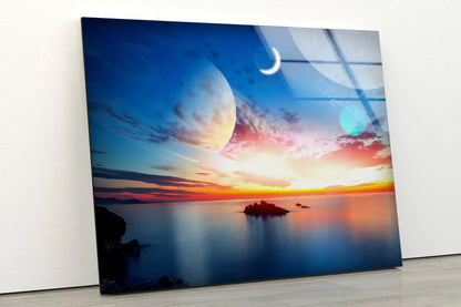 Island Sea Sunset Sky UV Direct Aluminum Print Australian Made Quality