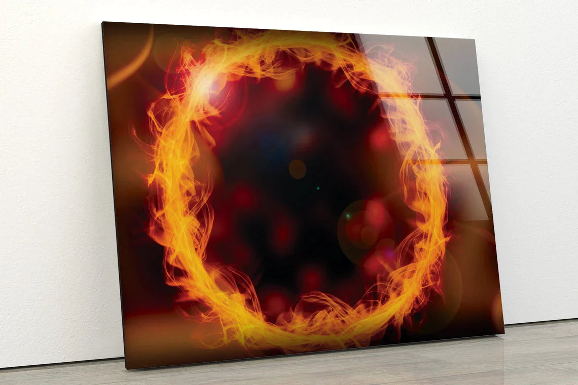 Fire Ring Abstract 3D UV Direct Aluminum Print Australian Made Quality