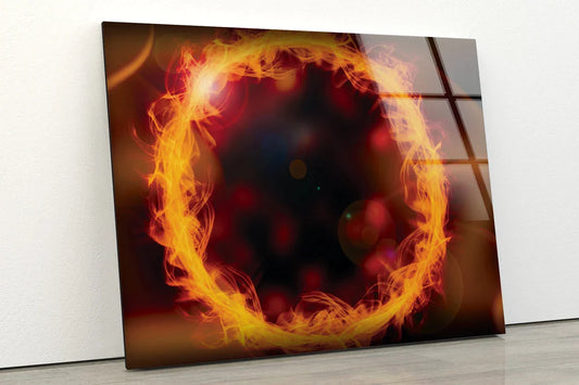 Fire Ring Abstract 3D UV Direct Aluminum Print Australian Made Quality