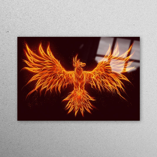 Fire Bird Acrylic Glass Print Tempered Glass Wall Art 100% Made in Australia Ready to Hang