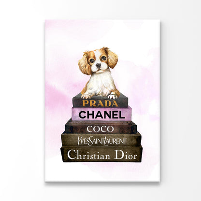 Dog On Book set Fashion Art Print 100% Australian Made