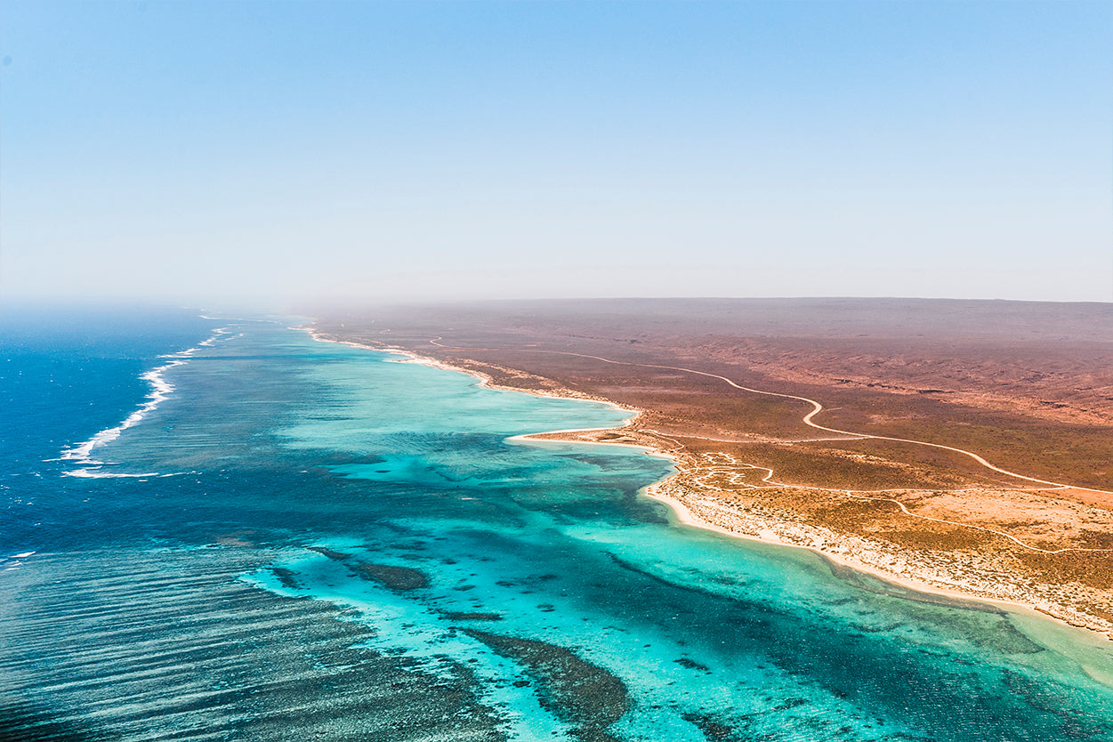 Ningaloo Reef Western Australia Aerial Ocean Wall Art Decor 100% Australian Made