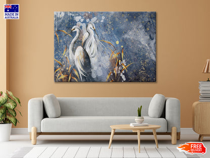 Painting Of a Group of Aquatic Birds Print 100% Australian Made - Bella Home Decor