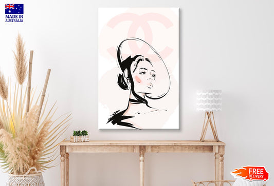 Black Peach Colored Girl Art Wall Art Limited Edition High Quality Print