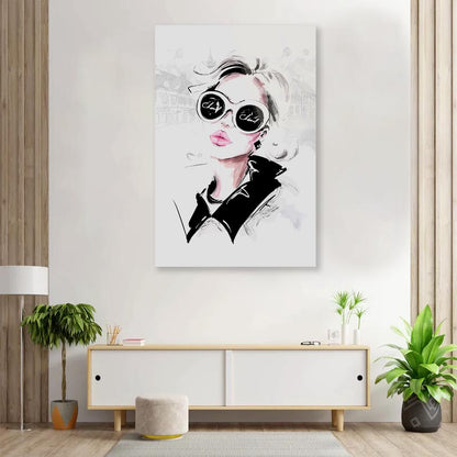 B&W Fashion Art 3D Design Acrylic Glass Print Tempered Glass Wall Art 100% Made in Australia Ready to Hang