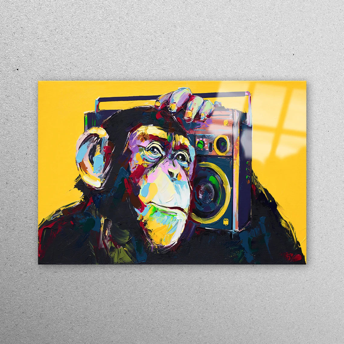 Graffiti Monkey Acrylic Glass Print Tempered Glass Wall Art 100% Made in Australia Ready to Hang