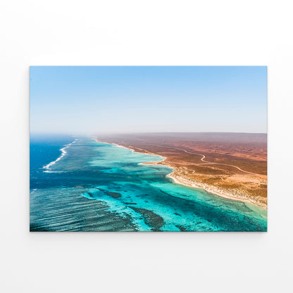Ningaloo Reef Western Australia Aerial Ocean Wall Art Decor 100% Australian Made