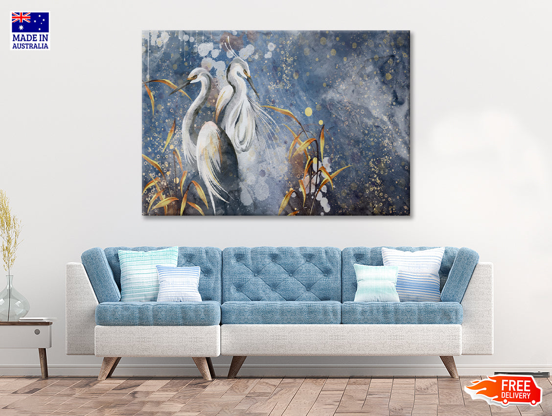 Painting Of a Group of Aquatic Birds Print 100% Australian Made - Bella Home Decor