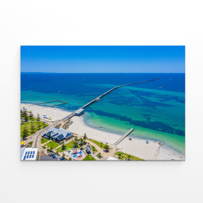 Busselton Jetty Western Australia Aerial View Wall Art Decor 100% Australian Made