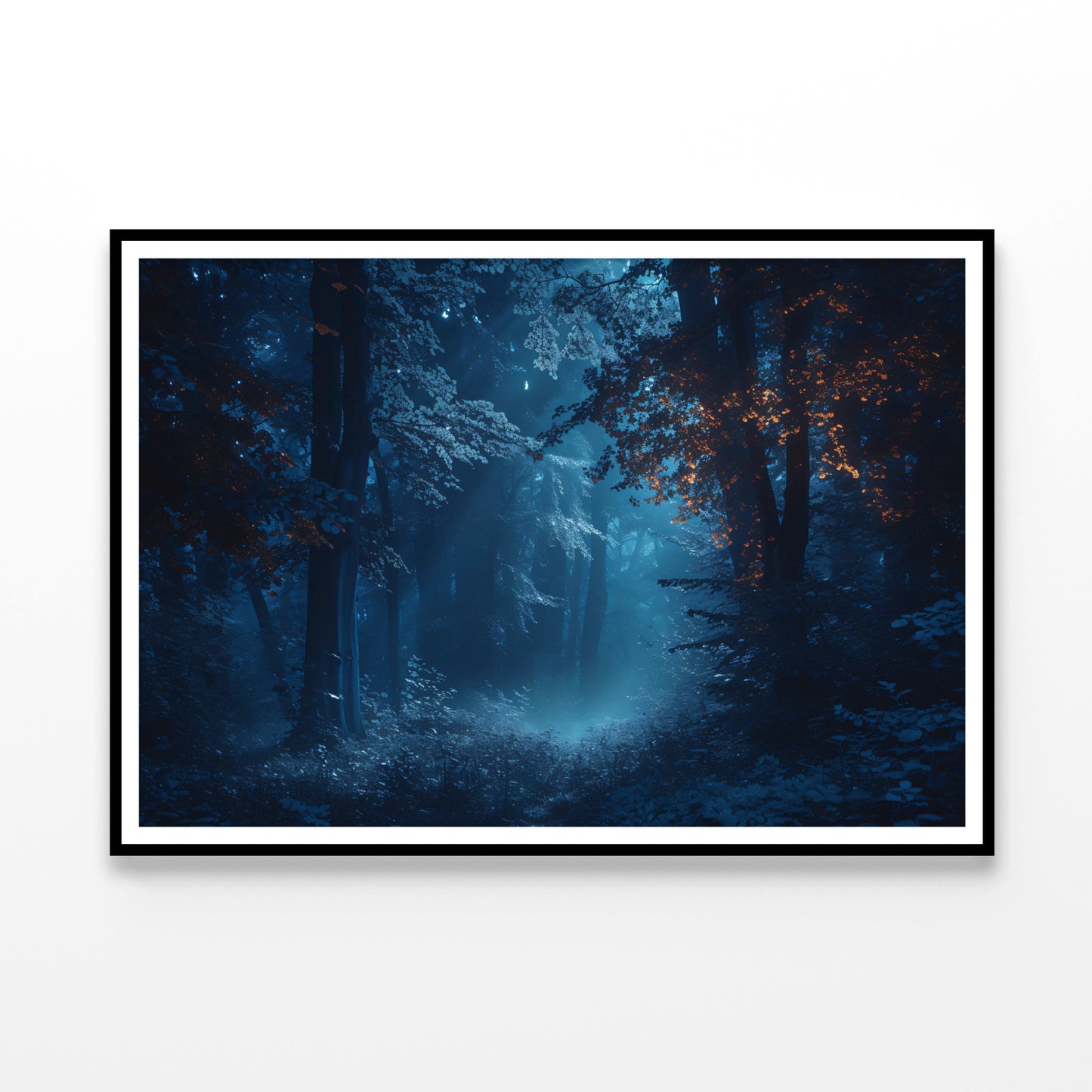 Futuristic Night Scene with Abstract Forest Home Decor Premium Quality Poster Print Choose Your Sizes