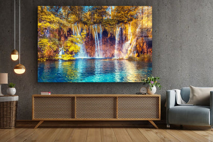 Paradise Waterfall View UV Direct Aluminum Print Australian Made Quality