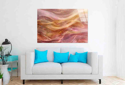 Elegant Pastel Shimmer Tempered Glass Printing Wall Art Australian Made Quality