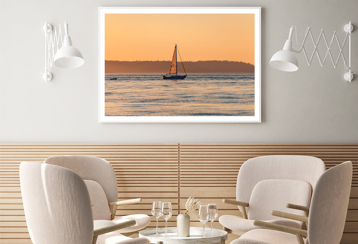 Boat on Seashore View Home Decor Premium Quality Poster Print Choose Your Sizes