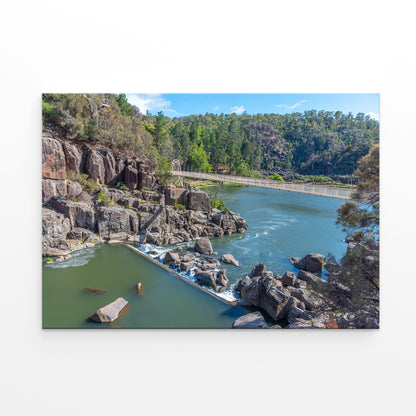 Alexandra Suspension Bridge Cataract Gorge Tasmania Wall Art Decor 100% Australian Made