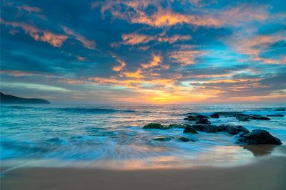 Sunrise Clouds Over the Sea Killcare Beach Australia Wall Art Decor 100% Australian Made