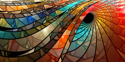 Geometric Vibrant Wave Wall Art Canvas Office Home Room Framed 120x60cm - Bella Home Decor