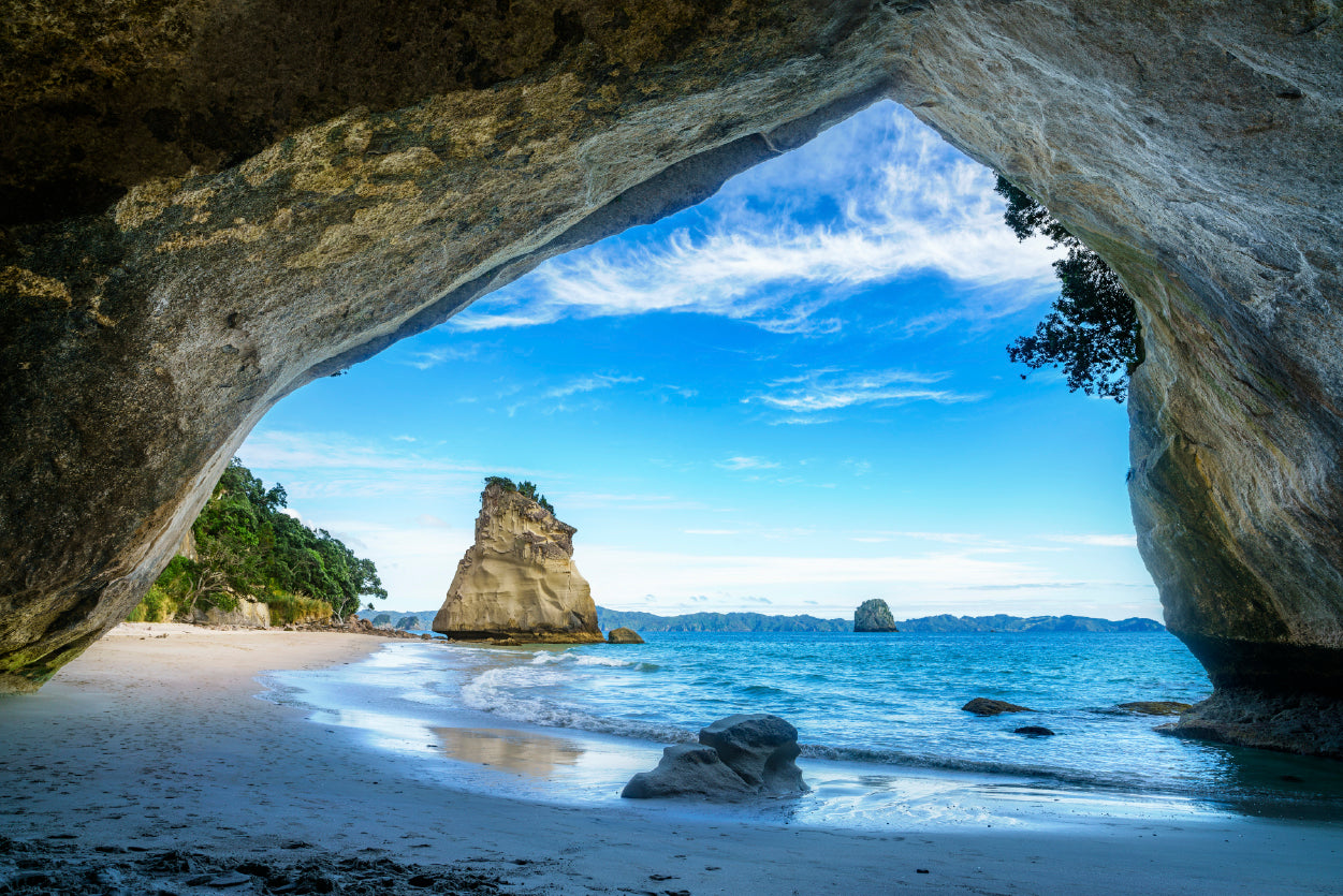 Cathedral Cove Beach New Zealand Print 100% Australian Made - Bella Home Decor