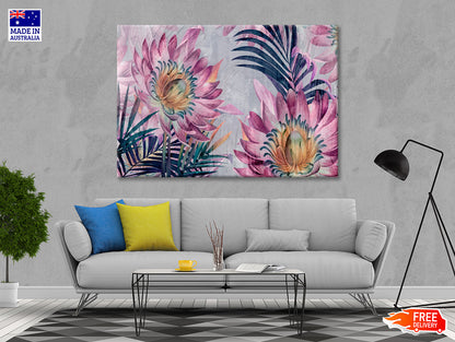 Floral Design Drawing Print 100% Australian Made - Bella Home Decor