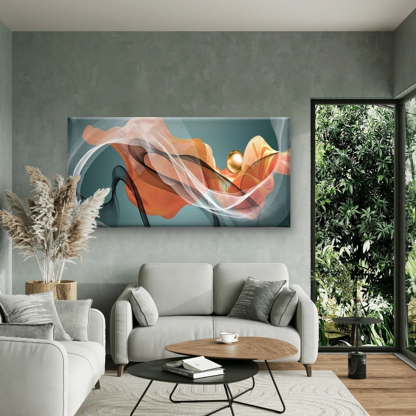 Abstract Colors in Motion Wall Art Canvas Office Home Room Framed 120x60cm