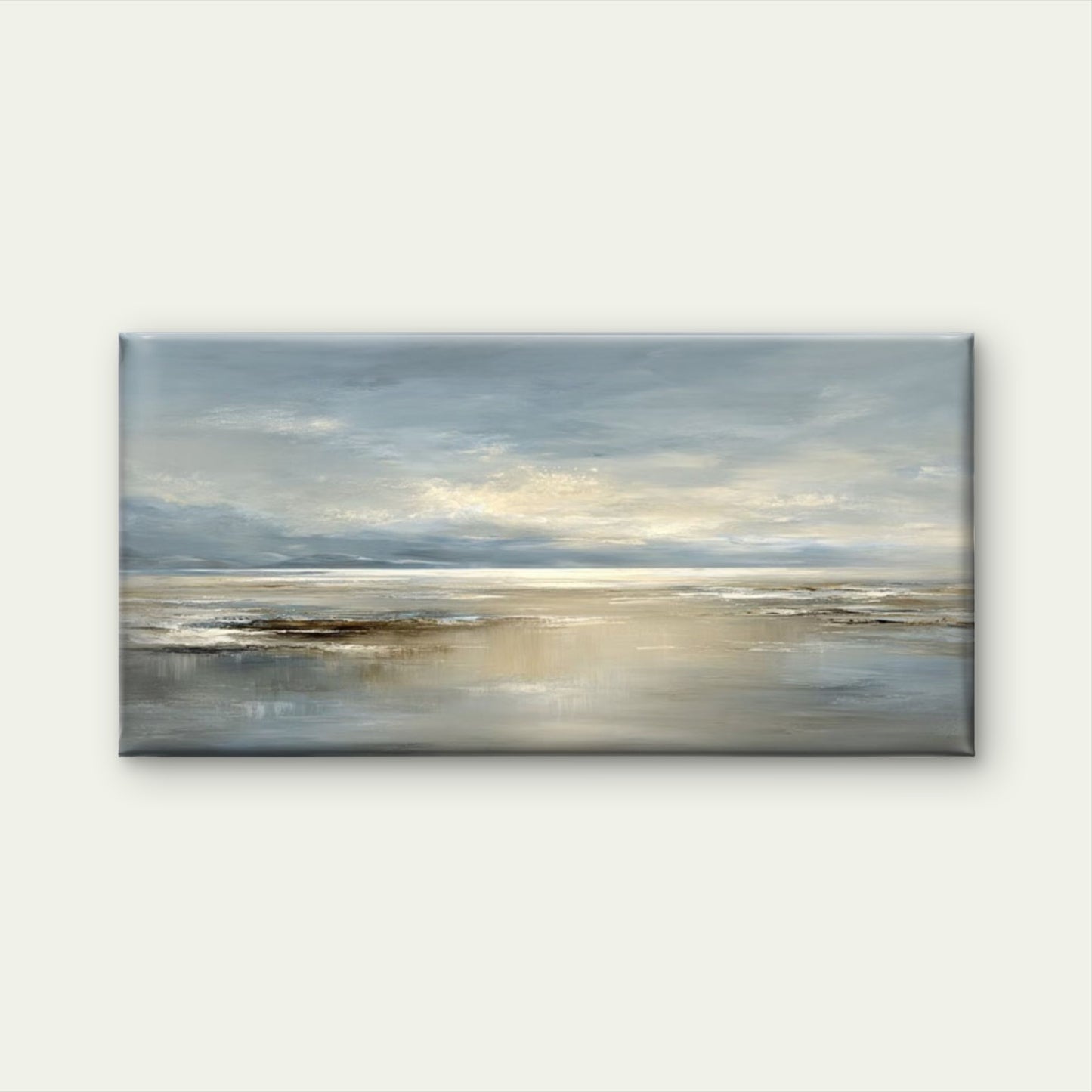 Abstract Seascape Painting Wall Art Canvas Office Home Room Framed 120x60cm