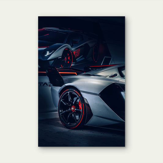 Lamborghini Aventador Essenza SCV12 Hypercar 40x60cm Metal Print Ready to Hang