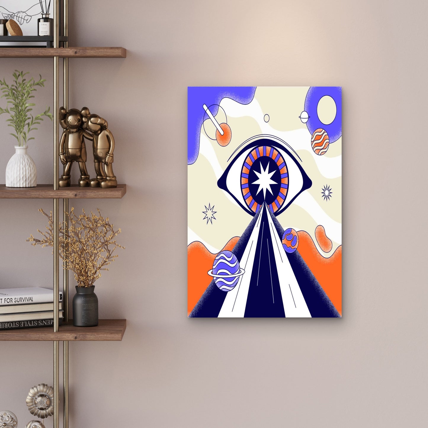 A Vision Of Cosmic Consciousness Through Space Metal Print Ready to Hang