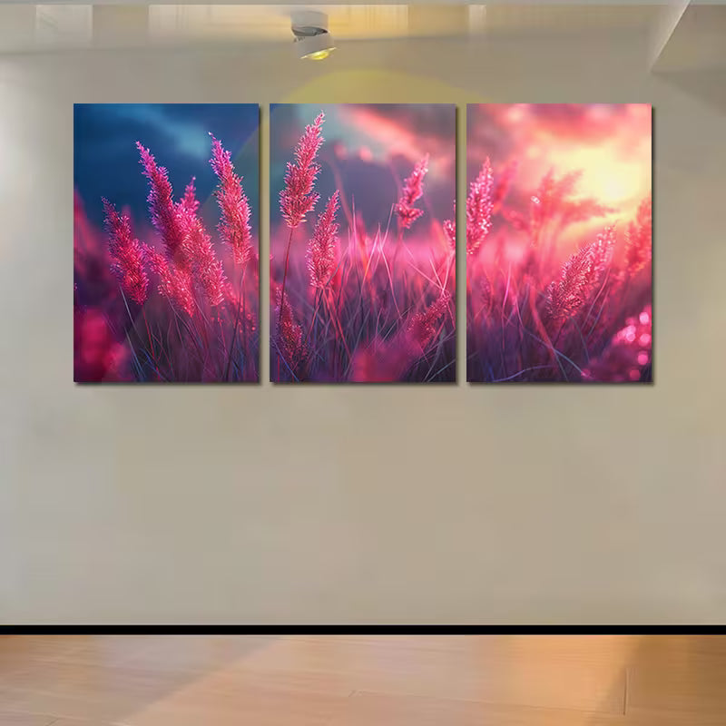 3pcs Modern Abstract Grass Design Wall Art Set Canvas Framed 40x60cm - High Quality Print 100% Australian Made Wall Canvas Ready to Hang