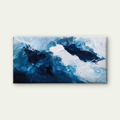 Blue Ocean Wave Painting Wall Art Canvas Office Home Room Framed 120x60cm