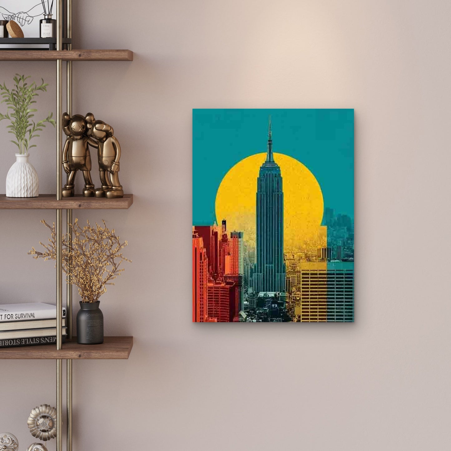 New York City, Empire State Metal Print Ready to Hang