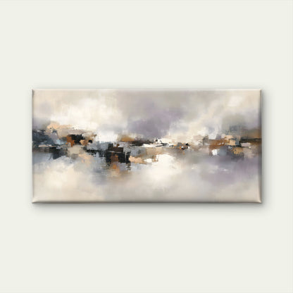 Modern Neutral Abstract Wall Art Canvas Office Home Room Framed 120x60cm