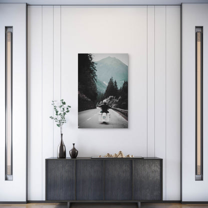 Motorcycle Trip 60x90cm Metal Print Ready to Hang