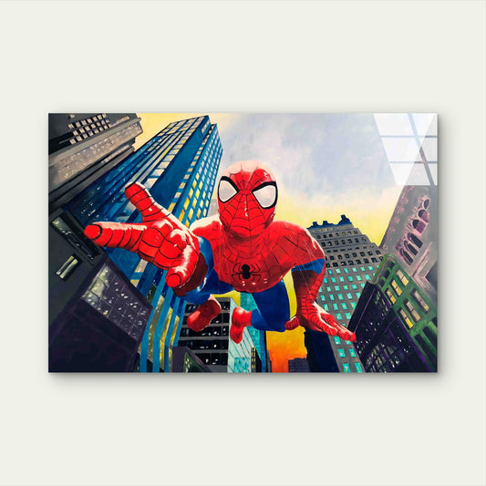 Comic Book Superhero Tempered Glass Printing Wall Art Australian Made Quality