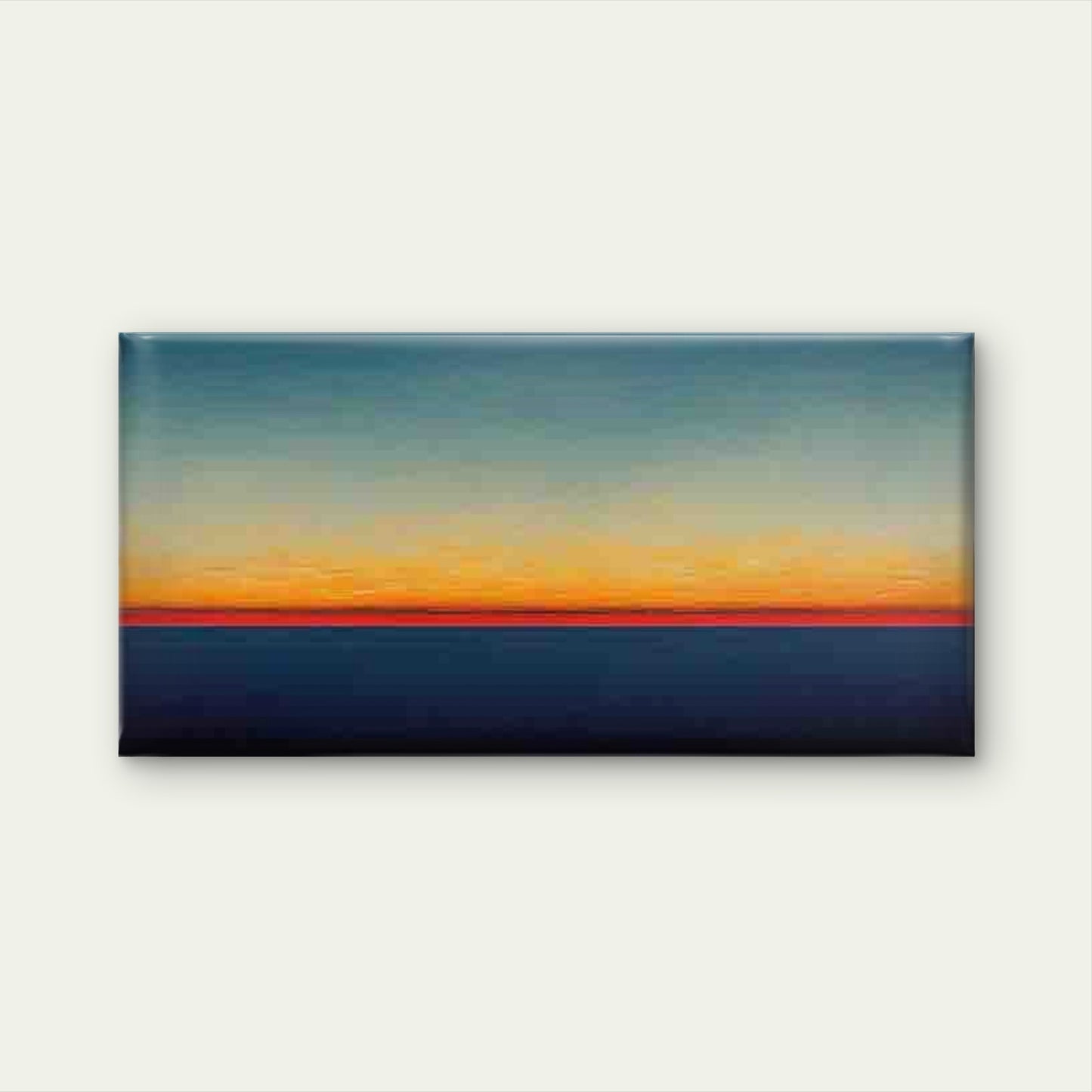 Abstract Ocean Horizon Wall Art Canvas Office Home Room Framed 120x60cm