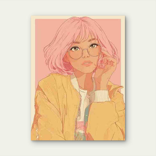 You'Re Doing Wonderfully, Dear! A Pink Trendy Art 60x90cm Metal Print Ready to Hang